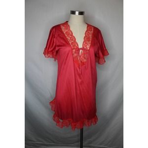 Vintage 70s Lady Cameo Dallas Plunge Nightgown